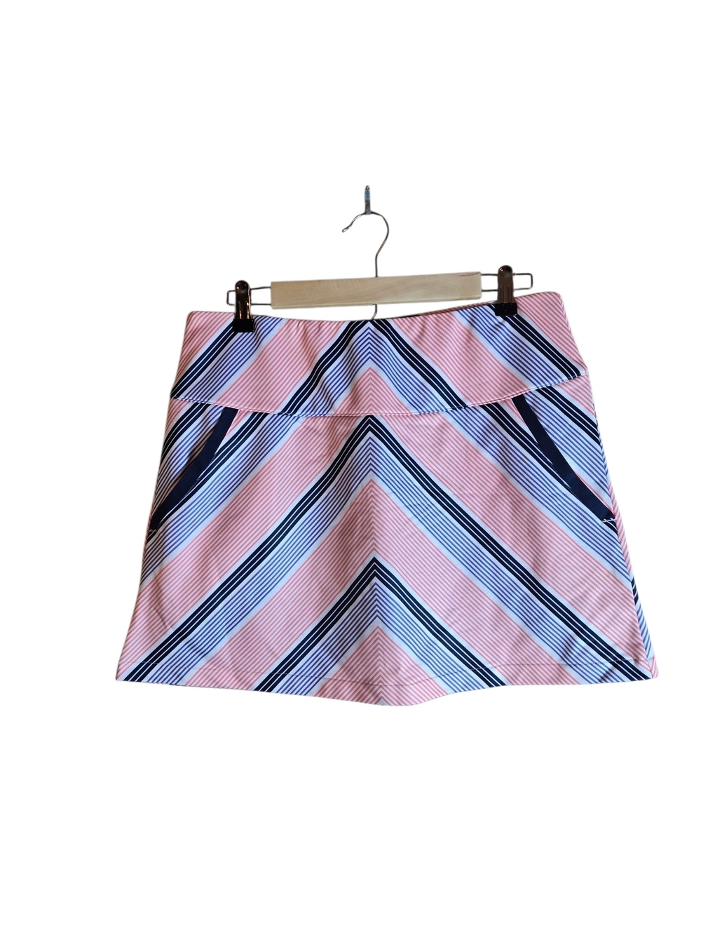 NWT Adidas Climacool Golf Skirt Pink Navy Chevron Size M